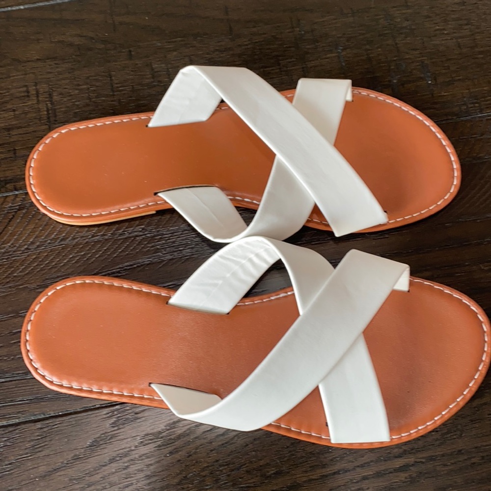 White sandals